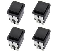 Lckiioy HY12-9-3 Lot de 4 interrupteurs à bascule électriques industriels à 6 broches 125 V/250 V Bouton poussoir