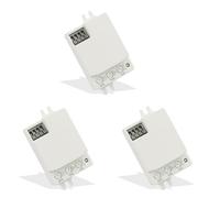 Lckiioy Lot de 3 mini interrupteurs à détecteur de mouvement radar 5,8 GHz AC85-265 V intelligents pour le corps humain