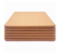 Lckiioy Lot de 6 dessous de plat carrés en liège épais haute densité pour plats chauds, 20,3 cm, multifonctionnels, faciles à utiliser