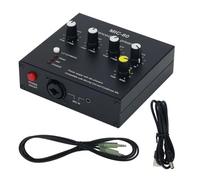 Lckiioy MIC-60 Préamplificateur de micro équilibré 3 bandes avec câble CC et câble de 3,5 mm