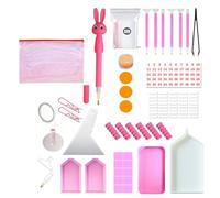 Lckiioy Peinture à Faire Soi-Même Nouveau Stylo à Pointe de Diamant Ensemble D'Outils de Collage Rose