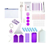Lckiioy Peinture à Faire Soi-Même Nouveau Stylo à Pointe de Diamant Ensemble D'Outils de Collage Violet