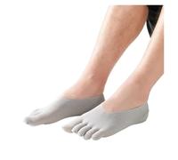LCKKJHG 5 Paires De Chaussettes en Soie À Cinq Doigts for Hommes, Bas D'été Invisibles, Fins Et Respirants, Chaussettes Basses À Cinq Orteils, Doublure Cachée pour Running Fitness(5 Pairs Gray)