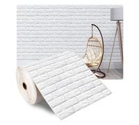 LCKKJHG Autocollant Mural 3d ImperméAble 70cmx1/5/10m 3D Papier Peint Décoration Auto-adhésif Antique Mousse Brique Salon Chambre Étanche Sticker Mural pour le Salon(White,70cmX5m)