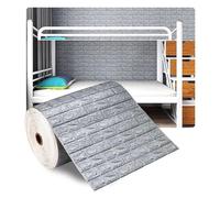 LCKKJHG Autocollant Mural 3d ImperméAble 70cmx1/5/10m 3D Papier Peint Décoration Auto-adhésif Antique Mousse Brique Salon Chambre Étanche Sticker Mural pour le Salon(Gray,70cmX5m)