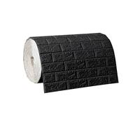 LCKKJHG Autocollant Mural 3d ImperméAble 70cmx1/5/10m 3D Papier Peint Décoration Auto-adhésif Antique Mousse Brique Salon Chambre Étanche Sticker Mural pour le Salon(Black,70cmX10m)