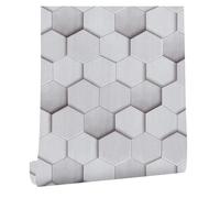 LCKKJHG Autocollant Mural 3d ImperméAble Autocollants muraux imperméables à faire soi-même, impression 3D, papier peint en fausse brique et pierre, autocollant vinyle pour le Salon(Silver,45x100cm)