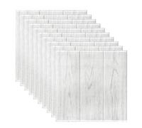 LCKKJHG Autocollant Mural 3d ImperméAble Lot de 10 autocollants muraux 3D 35 x cm, en mousse, imperméable et résistant à l'humidité, for carrelage, pierre, brique, grain bois pour le Salon(Yellow)