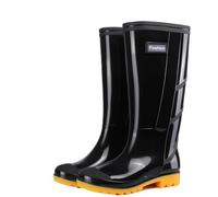 LCKKJHG Bottes De Pluie Hautes Bottes de pluie montantes camouflage for homme, antidérapantes, for la protection du travail, for l'extérieur, for chantier Étanche(Black,43)