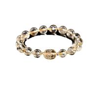 LCKKJHG Bracelet En Cristal Bracelet en pierre de lune grise améthyste sculptée for femme, perle de Pixiu, luxe, porte-bonheur, extensible, fait à la main(Color10)