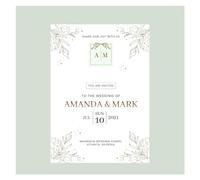 LCKKJHG Carte Invitation Mariage 20/100 Pièces Carte D'invitation De Mariage Invitations Personnalisées Photo Florale Enregistrer La Date pour les Fêtes(Style 6,20pcs 5x7inch)