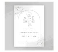 LCKKJHG Carte Invitation Mariage 20/100 Pièces Carte D'invitation De Mariage Invitations Personnalisées Photo Florale Enregistrer La Date pour les Fêtes(Style 4,20pcs 5x7inch)