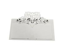 LCKKJHG Carte Invitation Mariage Carte De Table Mariage En Papier Découpé Au Laser Forme Cœur, Nom, Place, Décoration Fête, Siège For Faveur, 10/50/100 Pièces pour les Fêtes(White,10pcs)