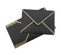 LCKKJHG Carte Invitation Mariage Phnom Penh enveloppes sac enveloppe d'invitation de mariage pour les Fêtes(Black 50pcs)