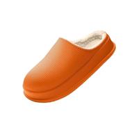 LCKKJHG chaussons homme EVA Automne Et Hiver Maison Pantoufles Femmes Homme Intérieur Ménage Grande Taille 46 47 Couple Imperméable Antidérapant Semelle Épaisse(Orange,44-45)