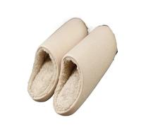 LCKKJHG chaussons homme Pantoufles classiques for hommes et femmes, chaussures d'intérieur douces antidérapantes, plates confortables for couple, unisexes, hiver(Beige,44-45)
