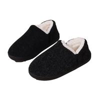 LCKKJHG chaussons homme Pantoufles D'hiver For Hommes, Chaussures En Coton Et Fourrure, D'extérieur Décontractées, Chaudes Moelleuses, D'intérieur Peluche For(Black,40-41)