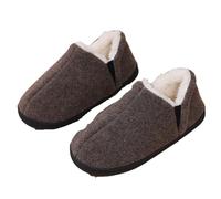 LCKKJHG chaussons homme Pantoufles D'hiver For Hommes, Chaussures En Coton Et Fourrure, D'extérieur Décontractées, Chaudes Moelleuses, D'intérieur Peluche For(Grey,36-37)