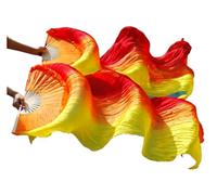 LCKKJHG éVentail De Soie Danse Accessoires de voiles en Soie véritable, 1 Paire, éventail Danse du Ventre Fait à la Main for Femmes pour Le Spectacle(Deep Purple,280cm-90cm)