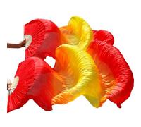 LCKKJHG éVentail De Soie Danse Éventails de Danse sur scène, voiles en Soie colorés for Femmes, Voile du Ventre (2 pièces) pour Le Spectacle(Deep Purple,XXL-280x90cm)