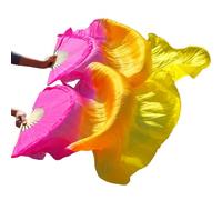 LCKKJHG éVentail De Soie Danse Paire d'éventails de Danse en Voile Soie Chinois, Paire du Ventre pour Le Spectacle(2,L-180cm)