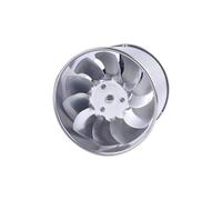LCKKJHG Extracteur Air Ventilateur d'extraction de toilettes cuisine 25 W 4 pouces en acier inoxydable Mini ventilateur fenêtre Ventilation d'air tirage Tuyau métal pour la Salle de Bain(Round)