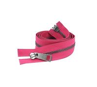 LCKKJHG Fermeture éClair Double Curseur coloré à extrémité Ouverte, 5/10 pièces, 30/40/50/60/70/80 cm, 5#, Fermeture éclair en métal Noir, Tissu de Poche Artisanal for Bricolage(Rose Red,40CM_10 PCS)