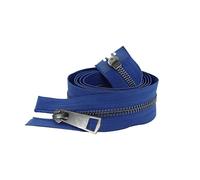 LCKKJHG Fermeture éClair Double Curseur coloré à extrémité Ouverte, 5/10 pièces, 30/40/50/60/70/80 cm, 5#, Fermeture éclair en métal Noir, Tissu de Poche Artisanal for Bricolage(Deep Blue,70CM_5 PCS)