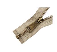 LCKKJHG Fermeture éClair Fermeture éclair colorée à extrémité Ouverte en métal et cuivre, Verrouillage Automatique, Bricolage Artisanal for vêtements, Poche, Chaussures, Sacs, Couture, 5#(Beige,80cm)