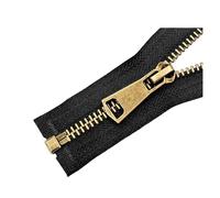 LCKKJHG Fermeture éClair Fermeture éclair colorée à extrémité Ouverte en métal et cuivre, Verrouillage Automatique, Bricolage Artisanal for vêtements, Poche, Chaussures, Sacs, Couture, 5#(Black,80cm)