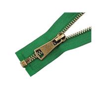 LCKKJHG Fermeture éClair Fermeture éclair colorée à extrémité Ouverte en métal et cuivre, Verrouillage Automatique, Bricolage Artisanal for vêtements, Poche, Chaussures, Sacs, Couture, 5#(Green,10cm)