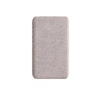 LCKKJHG Linen Fabric Foam Upholstered Peel and Stick Wall Stickers