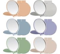 LCKKJHG Mini Miroir de Maquillage 12 Pcs Compact Mirrors Bulk Gifts Mini Vintage Travel Round Folding Small Portable Pocket for Women pour Les Voyages