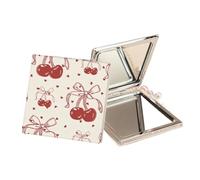 LCKKJHG Mini Miroir de Maquillage 60mm Square Double-Side HD Mirror - Portable Pocket Makeup Mini Compact Cosmetic for Purse Travel pour Les Voyages(Color-02)