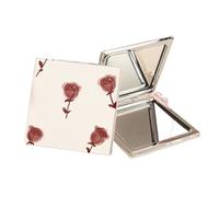 LCKKJHG Mini Miroir de Maquillage 60mm Square Double-Side HD Mirror - Portable Pocket Makeup Mini Compact Cosmetic for Purse Travel pour Les Voyages(Color-01)
