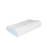 LCKKJHG Oreiller Memoire Forme Oreiller en Mousse À Mémoire De Forme, Soulagement La Douleur Au Cou Et Aux Épaules, Éponge, Rebond Lent, Respirant, Sommeil Profond, Cervical Doux Frais(White Blue)