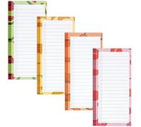 LCKKJHG Planning Frigo Magnetique Lot de 4 feuilles 60 chacune, motifs fruits, for réfrigérateur, bureau, maison, messages