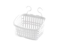 LCKKJHG Rangement Salle De Bain Panier suspendu de salle bain, panier douche en plastique avec crochet, paniers suspendus fruits et légumes cuisine, organisateur rangement à domicile(White large)