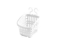 LCKKJHG Rangement Salle De Bain Panier suspendu de salle bain, panier douche en plastique avec crochet, paniers suspendus fruits et légumes cuisine, organisateur rangement à domicile(Square white)