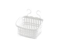 LCKKJHG Rangement Salle De Bain Panier suspendu de salle bain, panier douche en plastique avec crochet, paniers suspendus fruits et légumes cuisine, organisateur rangement à domicile(White small)