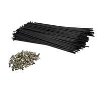 LCKKJHG Rayon Velo Rayons de vélo électrique en Acier Inoxydable 12G, Calibre 2,5 mm, Longueur 117-256, avec écrous et Assortis, 10 pièces(200mm 10 Pcs)