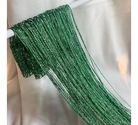 LCKKJHG Rideau Porte Corde Rideau de Porte à Paillettes 100x200cm, 1 pièce, Bon marché, Perles, séparateurs, Frange perlée, Panneau fenêtre en Tissu Polyester 1x2m(Dark Green)