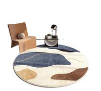 LCKKJHG Tapis Rond Tapis Minimaliste et Moelleux for Chambre à Coucher, idéal for décorer Un Salon ou Une pièce Vivre. épais Doux en Peluche pour la Chambre(A,180x180CM)