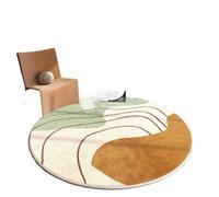 LCKKJHG Tapis Rond Tapis Minimaliste et Moelleux for Chambre à Coucher, idéal for décorer Un Salon ou Une pièce Vivre. épais Doux en Peluche pour la Chambre(C,200x200CM)