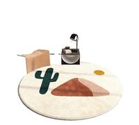 LCKKJHG Tapis Rond Tapis Minimaliste et Moelleux for Chambre à Coucher, idéal for décorer Un Salon ou Une pièce Vivre. épais Doux en Peluche pour la Chambre(D,80x80CM)