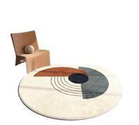 LCKKJHG Tapis Rond Tapis Minimaliste et Moelleux for Chambre à Coucher, idéal for décorer Un Salon ou Une pièce Vivre. épais Doux en Peluche pour la Chambre(E,200x200CM)