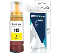 LCL 113 Encre Compatible pour Epson 113 Jaune Bouteille d'encre Compatible pour Epson EcoTank ET-16150 ET-16600 ET-16650 ET-16680 ET-5150 ET-5160 ET-5170 ET-5800 ET-5850 ET-5880 Pro ET-15000 Pro(1Pack