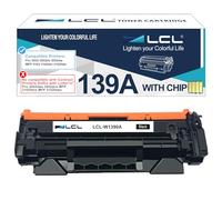 LCL 139A Noir avec Puce Cartouche de Toner Cartouche Imprimante Compatible pour HP 139A W1390A 139X W1390X Compatible pour HP Laserjet Pro 3002 3002dn 3002dw MFP 3102 3102fdn 3102fdw Printer (1-Pack)