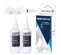 LCL 200ML Recharge d'encre DTF Premium Compatible pour Epson Impression de Film de Transfert Thermique Compatible pour Epson L800 L1800 L805 R1390 4720 I3200 XP600 DX7 DX5 5113 1430 (100mlx2,2WH)