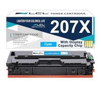 LCL 207X 207A W2211X W2210X Cyan Cartouche de Toner Compatible avec Puce | Compatible pour HP Color Laserjet Pro M255 M255dw M255nw MFP M282 M282nw M283 M283fdw M283fdn M283cdw 1-pack